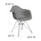 Flash Furniture Alonza Series Moss Gray Plastic Chair with Chrome Base, PK2 2-FH-132-CPP1-GY-GG - alternate 7